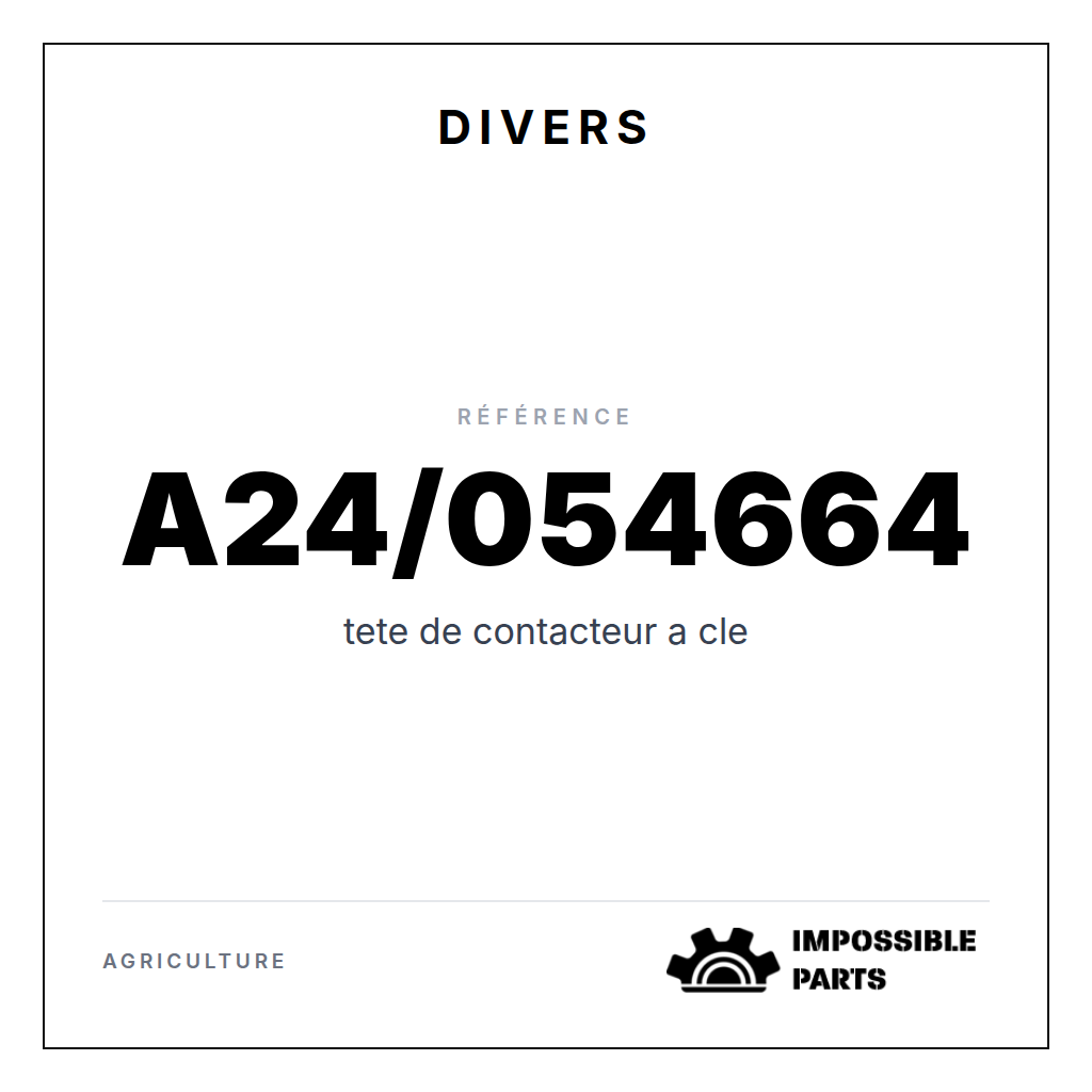 tete de contacteur a cle