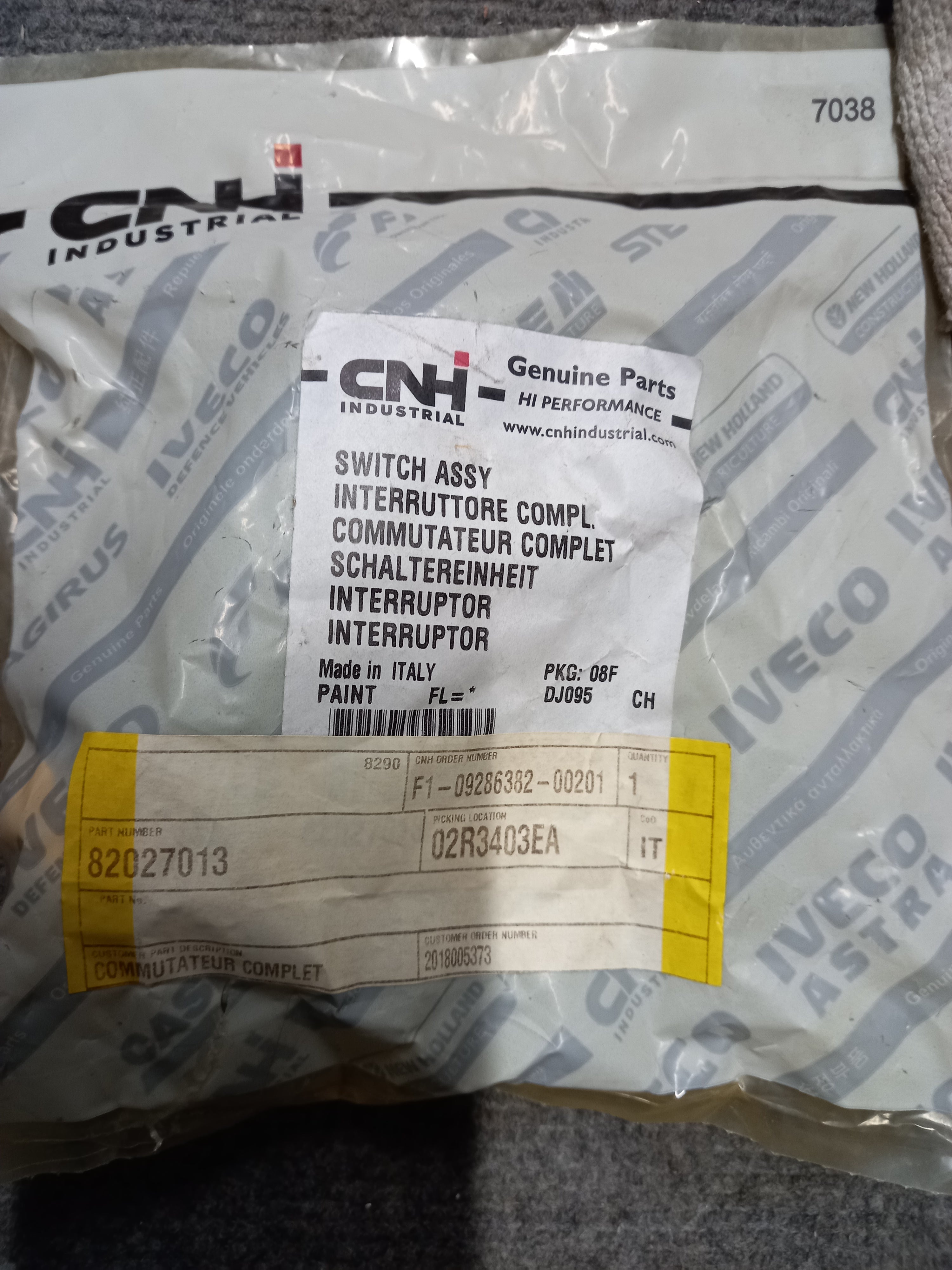 Interrupteur Pto, Nhf 82027013