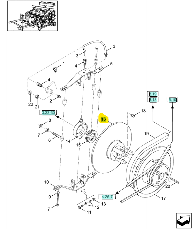 FLASQUE DE VARIATEUR BAS CONSTANT, NHF 84043546