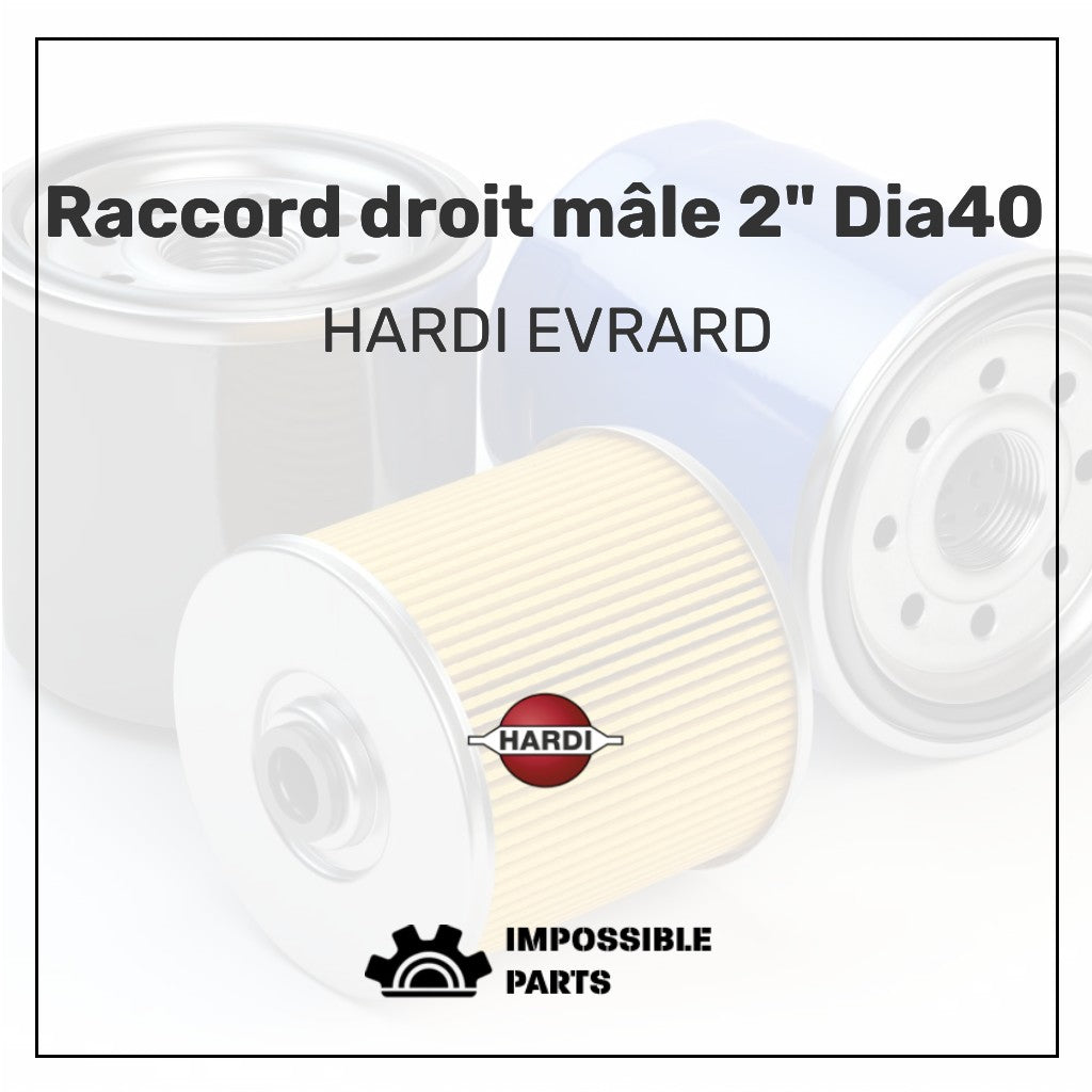 Raccord droit mâle 2" Dia40