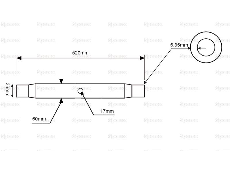 TUBE B. DE P. 520MM M36X3